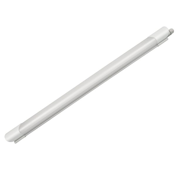 Φωτιστικό Led Triproof Λευκό 50W 4000K l125h4.3w7.2cm IP65 Μονός Στυπιοθλίπτης IK08,Inox Clips,230V - Image 2