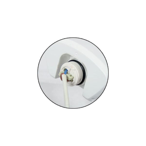 Φωτιστικό Led Triproof Λευκό 50W 4000K l125h4.3w7.2cm IP65 Μονός Στυπιοθλίπτης IK08,Inox Clips,230V - Image 3