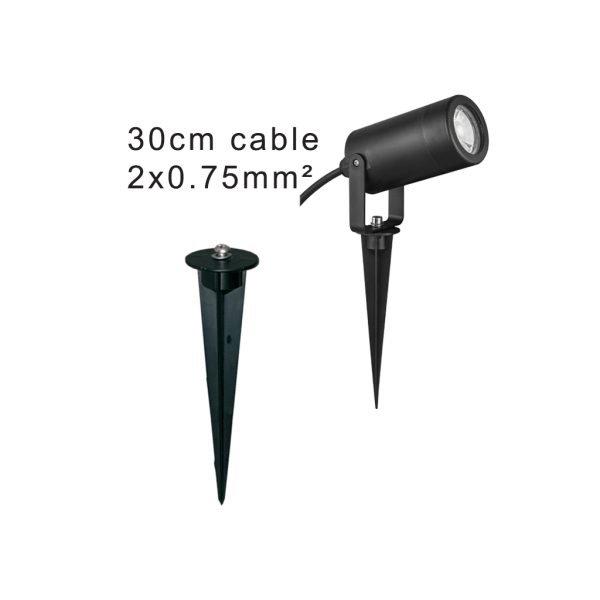 Adjustable Projector Rio Gu10 White IP65 Max 7W seaside class-ABS/PC/GLA 30cm 2*0.75mm2 cable - Image 2