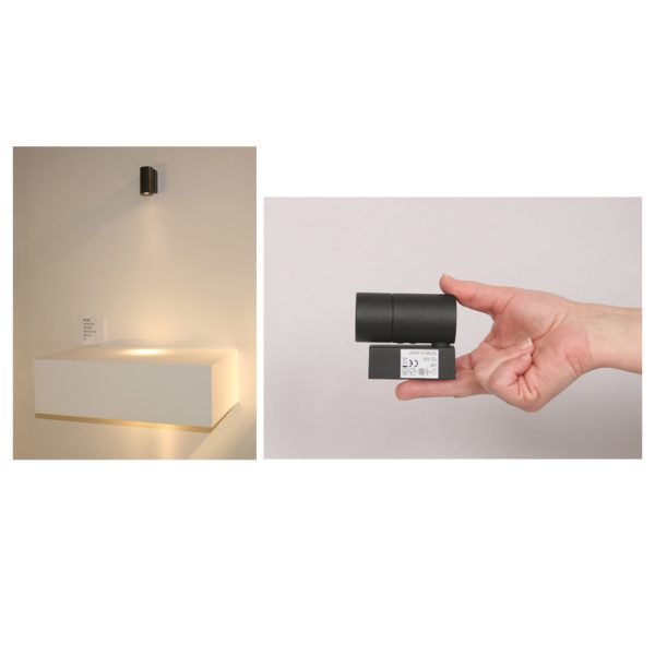 Φωτιστικό Mini Led Corten (Σκούρο Καφέ) 3W 3000K 10° IP44 d3.9 h8cm Ral 8016 - Image 2