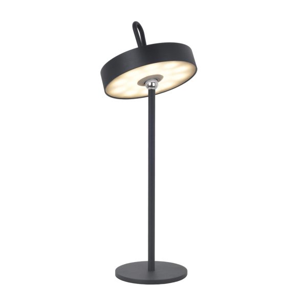 Επιτραπέζιο Κινητό Φωτιστικό Ginko 3W IP54 Μαύρο(Sandy) 3000K 4000mAh h35d12.8cm base 10cm Dim USB-C - Image 2