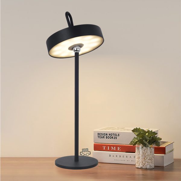 Επιτραπέζιο Κινητό Φωτιστικό Ginko 3W IP54 Μαύρο(Sandy) 3000K 4000mAh h35d12.8cm base 10cm Dim USB-C - Image 3