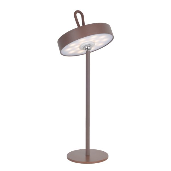 Επιτραπέζιο Κινητό Φωτιστικό Ginko 3W IP54 Corten(Sandy)3000K 4000mAh h35d12.cm base 10cm Dim USB-C@ - Image 2