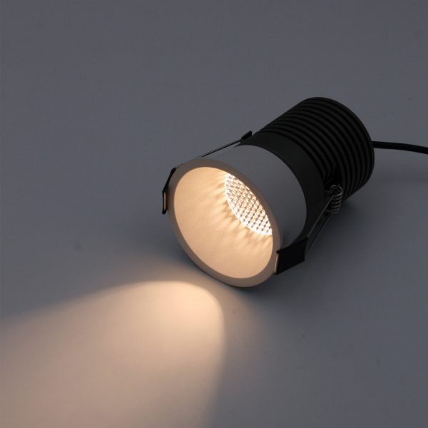 Χωνευτό Φωτιστικό Dart Μαύρο Sandy 15W 3CCT 3000-4000-5000K 36° IP44  CRI>90 200-320mA Dia75*H100mm - Image 3