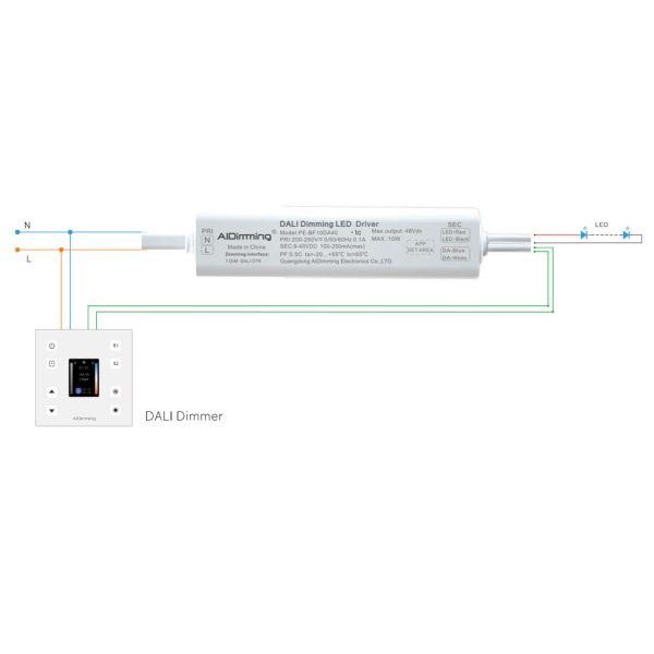 Dali2 Tροφοδοτικό 0.9-10W 100-250mA OUT:9-40VDC IN:200-250VAC l8.5w2h2cm Διαγώνιος2.5cm,3Έτη Εγγύηση - Image 2