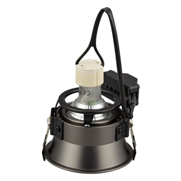 Χωνευτό Κινητό Φωτιστικό Mesh Gun Metal (Electroplated) Gu10 Max 50W d9.2h6.95cm Κοπή 8.3cm - Image 3