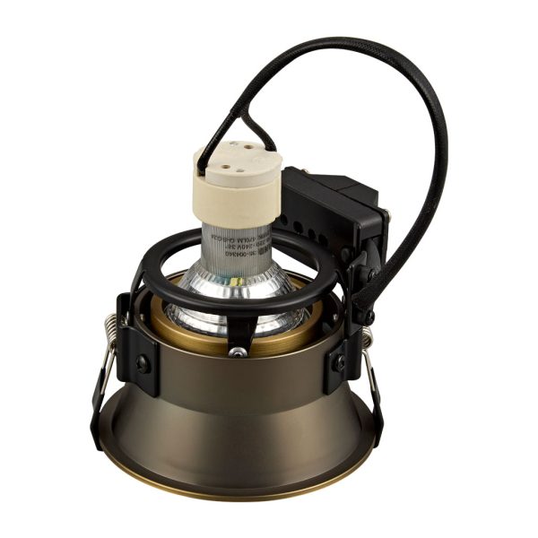 Χωνευτό Κινητό Φωτιστικό Mesh Brushed Brass (Electroplated) Gu10 Max 50W d9.2h6.95cm Κοπή 8.3cm - Image 2