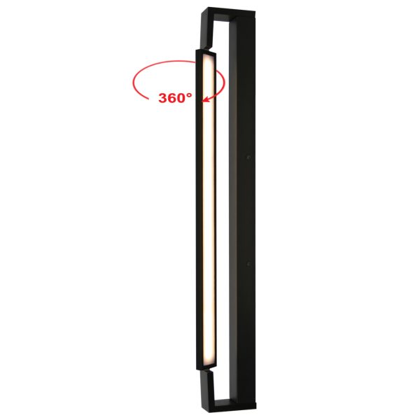 Φωτιστικό Led Fino 12W 4000K Black Mat ( Sandy ) IP44 60cm - Image 2