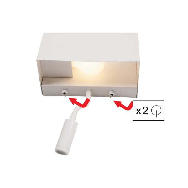 Απλίκα Aria Λευκή 3W LED 3000K 30° & E27 60W A60 - Image 2