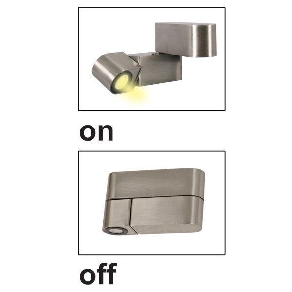 Φωτιστικό Arm αριστερό Led 3W 3000K 30° Nickel Mat - Image 2