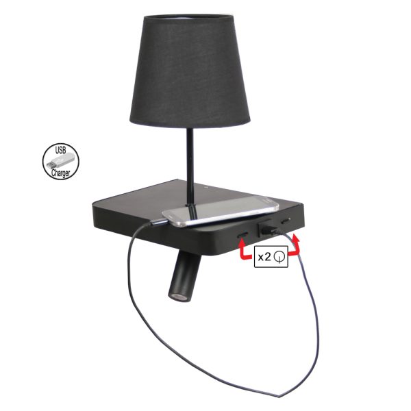LIGHT FITTING BALI E14+LED 3W 3000K 30° WITH USB B - Image 2