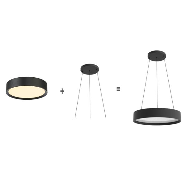 Φωτιστικό Tech 2 Led  76W Dim 3000K Λευκό Φ600xΗ90@@ - Image 2