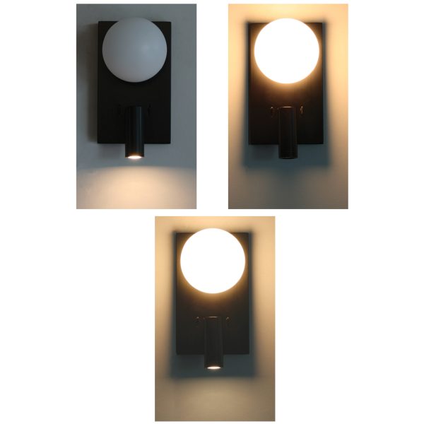 WALL FITTING POLO G9 10W &LED 3W 3000K 25° BLACK(SANDY)20X12X2.4cm, DOUBLE SWITCH, DRIVER EAGLERISE - Image 2