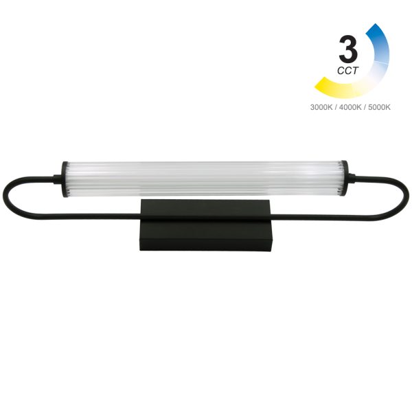 Φωτιστικό Led Liza 3CCT 12W 3000/4000/5000K Μαύρο Sandy IP44 60x8x15cm 100-277VAC - Image 2