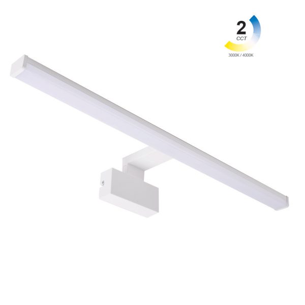 Επίτοιχο Φωτιστικό Contra Led 10W 2CCT Change 3000-4000K Λευκό (Sandy) IP44 l60d12.1w4.3cm,2 Βάσεις - Image 2