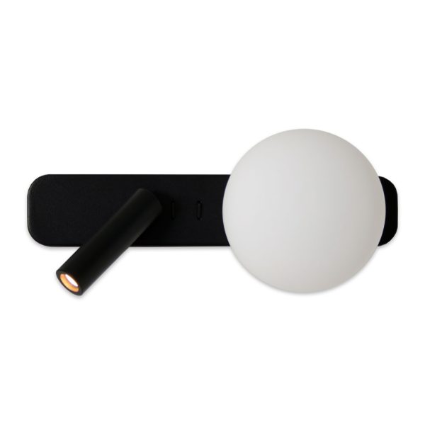 Wall Light Polo New G9 10W& Led 3W 3000K 25° Black (Sandy) l34w15d10.7cm 230V Gla&Alu - Image 2