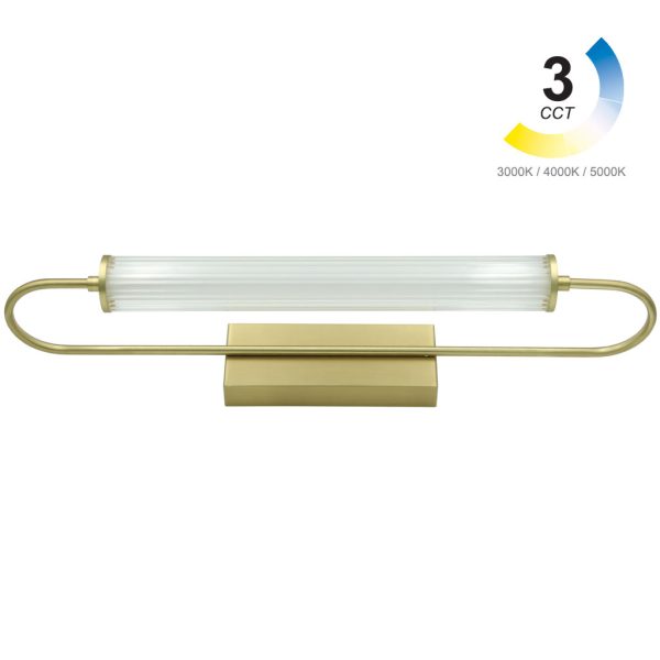 Led Fitting Liza 3CCT 18W 3000/4000/5000K Mat Gold IP44 l60w8d15cm 100-277VAC - Image 2