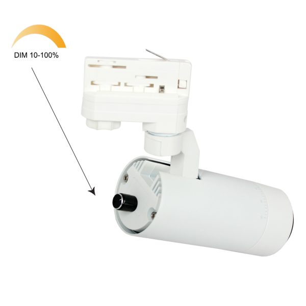 Φωτιστικό Focus Led 20W 3000K Λευκό CRI>90,Προσαρμοζόμενη δέσμη 15-60°, 5έτη εγγύηση h15.6 w6.7cm - Image 4