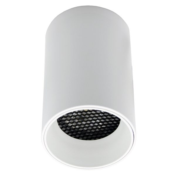 White plastic Ring (Chrome) for surface mounted downlight Mito Gu10 d5.8h3cm Plastic - Image 2