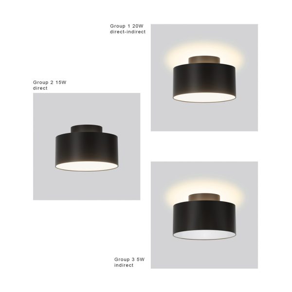 Φωτιστικό Οροφής Led Rest 20W 3000K Λευκό(Sandy),3 Ανάμματα,20W-15W-5W, 230V d14h8.8cm, Αλουμινίου - Image 2