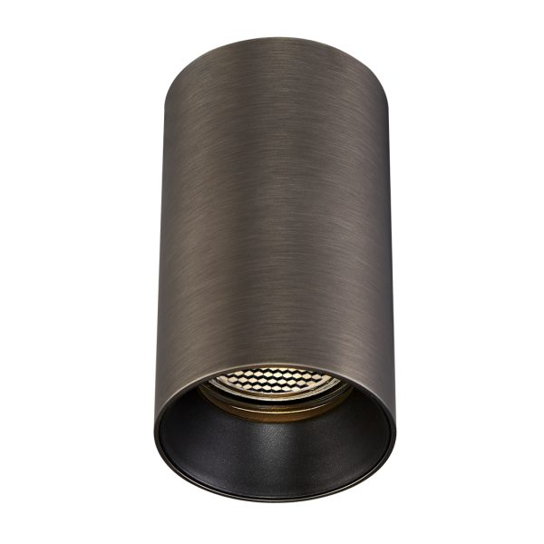 Φωτιστικό Οροφής Mesh Gun Metal (Electroplated) Gu10 max7.5W d6h10.5cm Με Μαύρο Δακτύλιο - Image 2