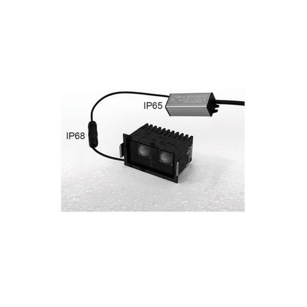 Χωνευτό Φωτιστικό Toris Led Μαύρο 10W IP65 3000K 40° CRI>90 350mA 24Vdc l7.6w4.6d4.5cm Χωρίς Τροφοδ. - Image 2