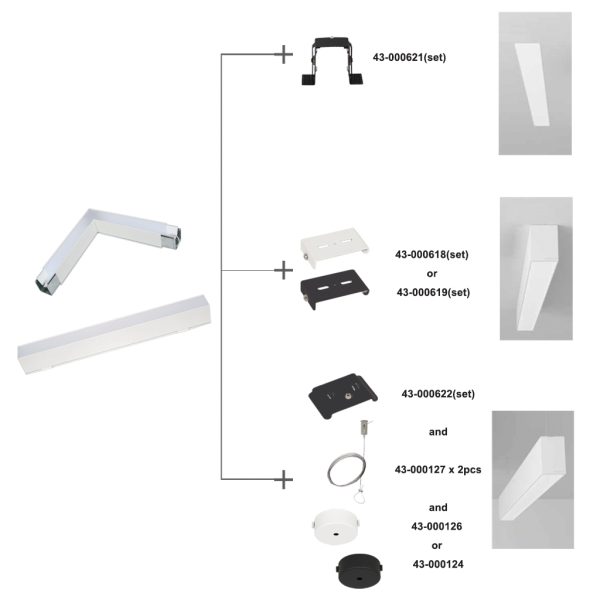 Φωτιστικό Paz Led 112.8cm 46W 3000Κ Λευκό 4900lm 100° 5 Έτη Εγγύηση @@ - Image 2