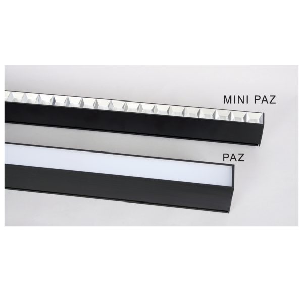 Φωτιστικο Mini Paz Led 120.7x3.5x6cm 46W 3000Κ  Μαύρο 4900lm 50⁰ 5Έτη Εγγύηση Phillips Chip&Tridonic - Image 2