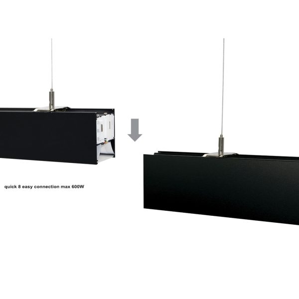 Εξωτερικό Φωτιστικό Leon Μαύρο Led 120*5*7.5cm 30W 3CCT Change 3000/4000/6500Κ,110°, 5έτη εγγύ,800mA - Image 3