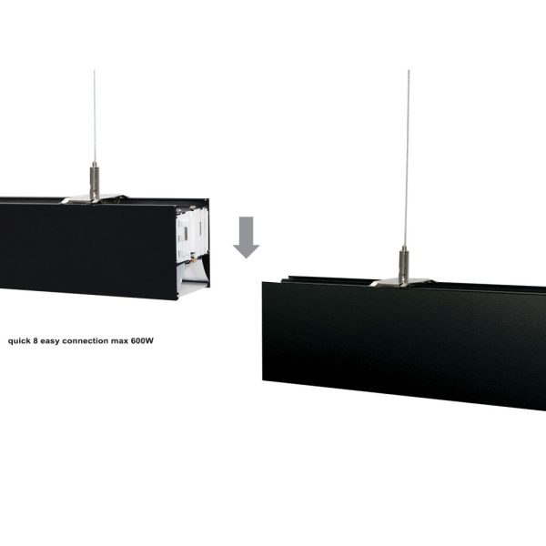 Εξωτερικό Φωτιστικό Leon Μαύρο Led 60*5*7.5cm 18W 3CCT Change 3000/4000/6500Κ,110°,5έτη εγγύη, 450mA - Image 3