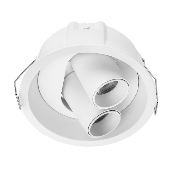 Χωνευτό Φωτιστικό Selbi Λευκό 2x5W 3CCT 2700-3000-4000K 24° CRI>90 300mA d8.1h6.9cm ΧωρίςΤροφοδοτικό - Image 2