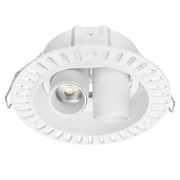 Χωνευτό Φωτιστικό Selbi Λευκό 2x5W 3CCT 2700-3000-4000K 24° CRI>90 300mA d8.1h6.9cm ΧωρίςΤροφοδοτικό - Image 4