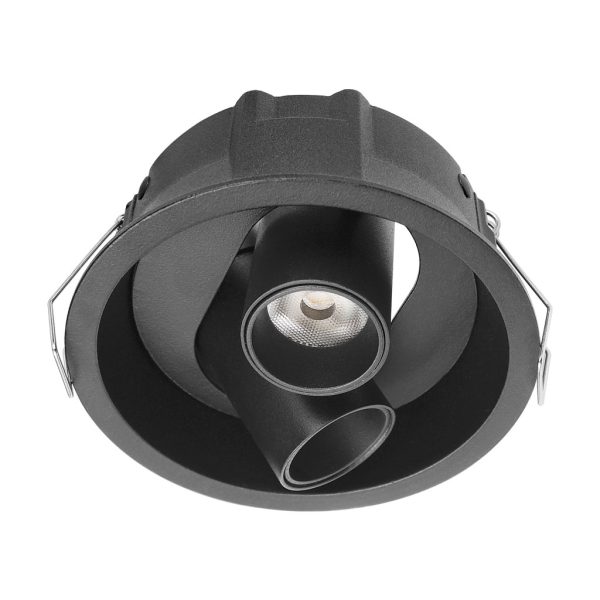 Χωνευτό Φωτιστικό Selbi Μαύρο 2x5W 3CCT 2700-3000-4000K 24° CRI>90 300mA d8.1h6.9cm ΧωρίςΤροφοδοτικό - Image 2