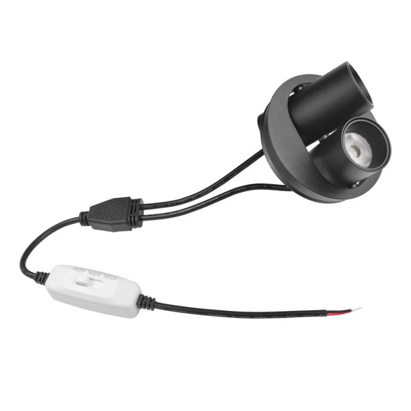 Χωνευτό Φωτιστικό Selbi Μαύρο 2x5W 3CCT 2700-3000-4000K 24° CRI>90 300mA d8.1h6.9cm ΧωρίςΤροφοδοτικό - Image 5