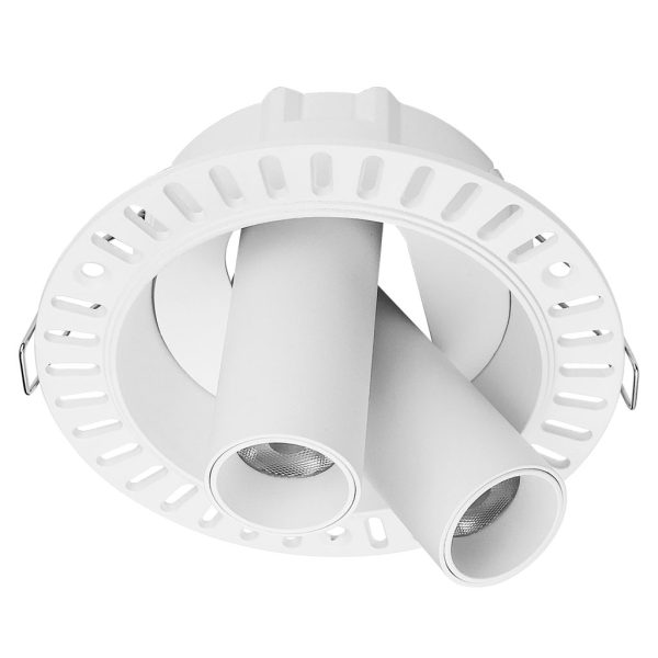 Χωνευτό Φωτιστικό Selbi Λευκό 2x7W 3CCT 2700-3000-4000K 36° CRI>90 400mA d8.1h10cm Χωρίς Τροφοδοτικό - Image 2