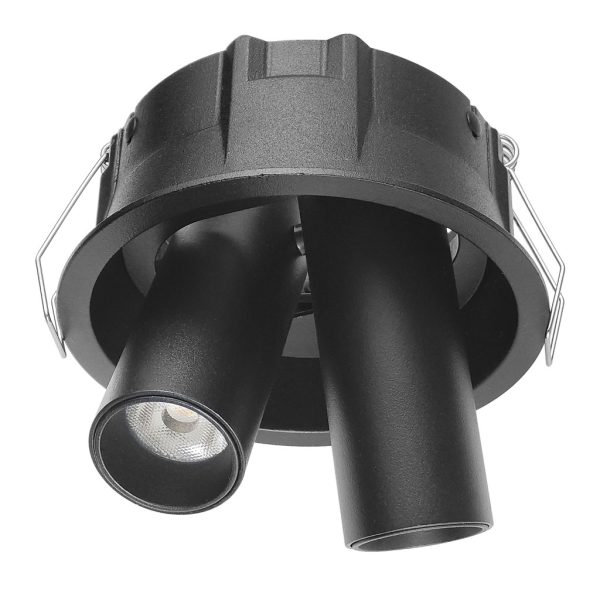 Χωνευτό Φωτιστικό Selbi Μαύρο 2x7W 3CCT 2700-3000-4000K 36° CRI>90 400mA d8.1h10cm Χωρίς Τροφοδοτικό - Image 2