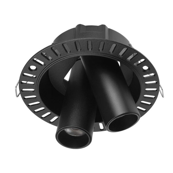 Χωνευτό Φωτιστικό Selbi Μαύρο 2x7W 3CCT 2700-3000-4000K 36° CRI>90 400mA d8.1h10cm Χωρίς Τροφοδοτικό - Image 3