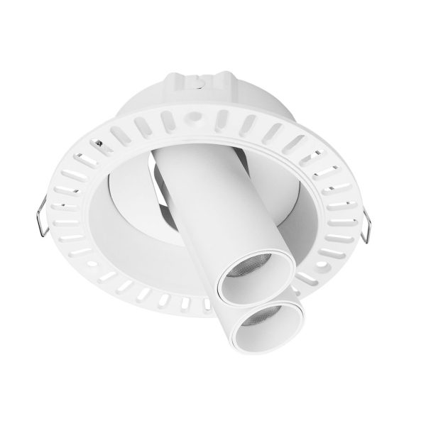Trimless Frame Selbi White (Sandy) d10.7h4.7cm Cutout 9.5cm With Metal Springs - Image 3