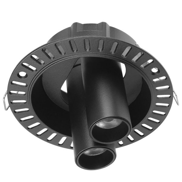 Trimless Frame Selbi Black (Sandy) d10.7h4.7cm Cutout 9.5cm With Metal Springs - Image 3