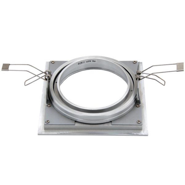 Recessed Rotating Downlight QR-111 Natural Aluminium QNA1 d16h5cm cutout 15cm@ - Image 2