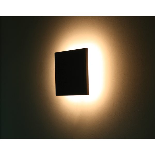 Τετράγωνο Φωτιστικό  Moda LED 10W 3000K  IP54 Μαύρο 230V d15w15h5cm - Image 2