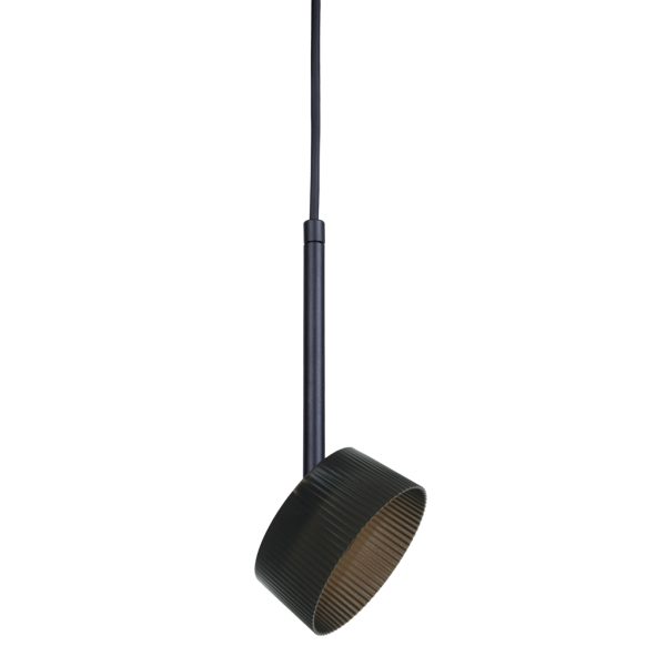 Κρεμαστό Φωτιστικό Nest Led 12W 3000K Μαύρο IP65  d11h20cm με καλώδιο 1.8m 230V - Image 2