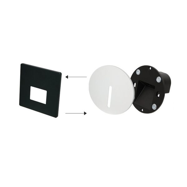 Χωνευτό Φωτιστικό Mikro Μαύρο 3W CCT3 3000/4000/6000K IP65 d8.7w4.5cm 85-265V Χωρίς Sensor Κοπή6.7cm - Image 2