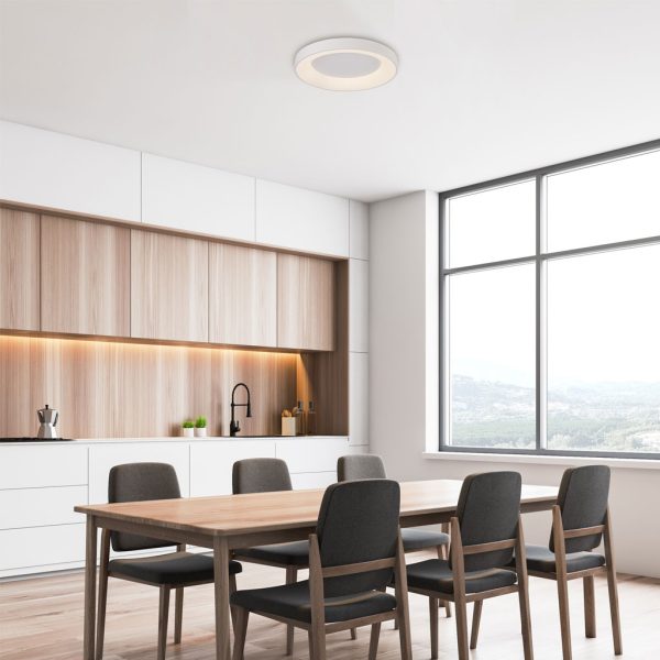 Φωτιστικό Οροφής NisekoII,Led,Λευκό,45W,2700-4000-5000K,d50h9.5cm,Dim με Τηλεχειρισμό,5Έτη Εγγ(8578) - Image 2
