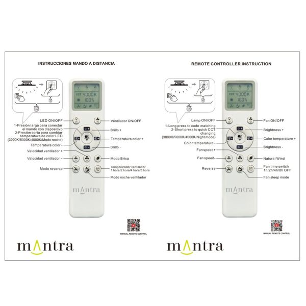 Ανεμιστήρας Οροφής Ona Με Φωτισμό Led 18W (Motor30W)Μαύρο-Ξύλο,3000-4000-5000K,d70h.34.2cm(9471) - Image 3
