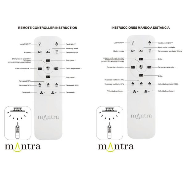 Ανεμιστήρας Οροφής IndonesiaMini Με Φωτισμό Led55W(Motor25W) Ραττάν,2700-4000-5000K,d56h19.5cm(8225) - Image 4