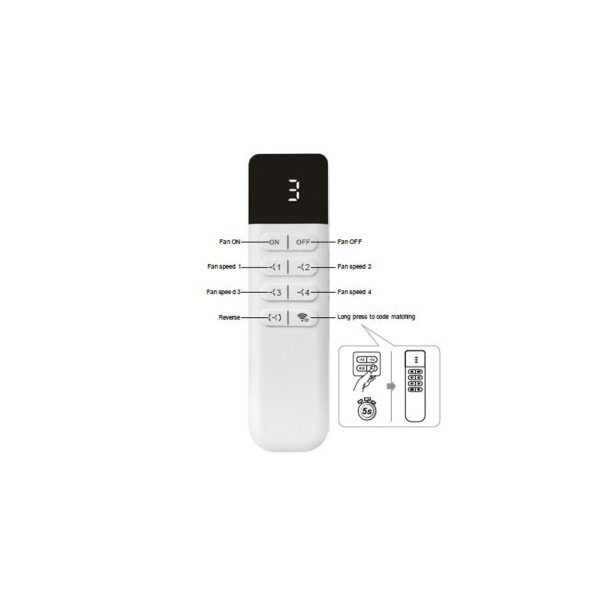 Ανεμιστήρας Οροφής Τριφασικής Ράγας Monkey Fan 12W Λευκό,d84h38/53cm(8926) - Image 4