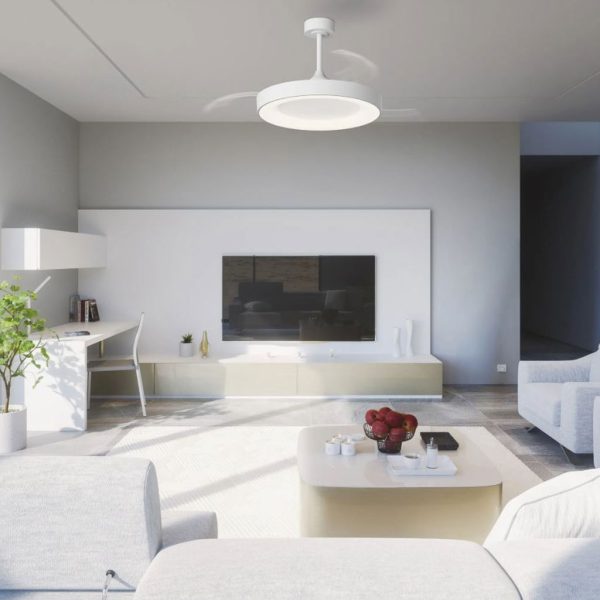 Ανεμιστήρας Οροφής Niseko Με Φωτισμό Led 50W (Motor 30W) Λευκό,2700-4000-5000K,d106h42cm(9010) - Image 2