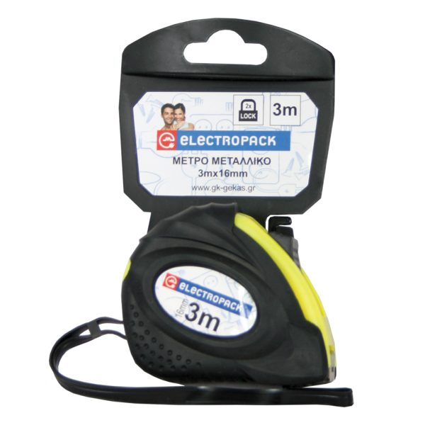 Metal Μeter Tape 3mx16mm Yellow-black - Image 2