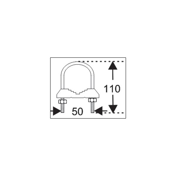 Metal Holder For Antenna Pole d110w50mm - Image 2